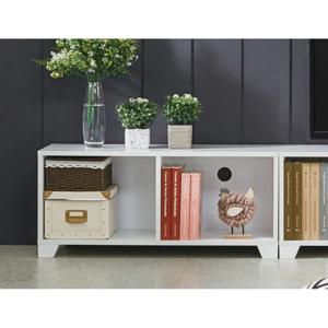 화이트 2칸 칸막이 오픈형 TV다이 거실장(80cm) 나무 티브이 엔틱 대 자취방 AV