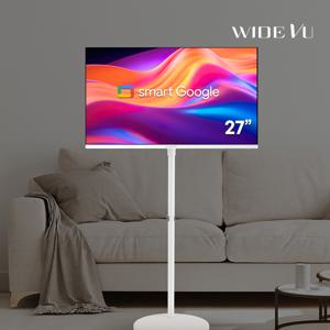 와이드무빙뷰 구글스마트 27인치(68cm)모니터 화이트/블랙색상 삼탠바이미 설치가능