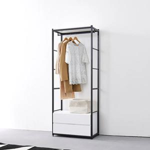 오피스텔 뉴욕모던 사다리 철제 수납 행거 80cm 옷정리 소형 싱글 스탠딩 정장