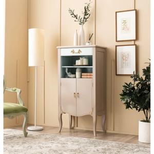 프렌치 엔틱 파스텔풍 거실라운지 원목 사이드 수납장 침실 북유럽 럭셔리 현관