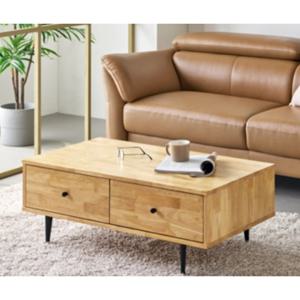 튼튼한 18T 고무나무원목 서랍형 거실 소파 테이블(100cm) 수납 앤틱 좌식 좌탁