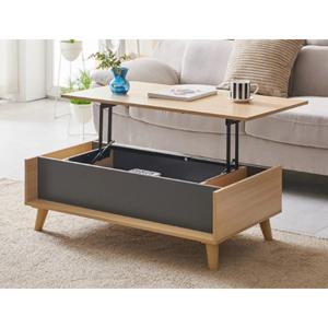 거실 홈카페 인테리어 원목 리프트업테이블(100cm) 높은 고실 쇼파 좌식 소파