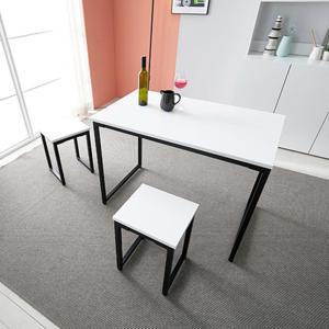 가성비 모더니즘 4인 사각 테이블 + 벤치의자 세트(100cm 3색) 럭셔리 자취생 긴