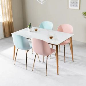 열에강한 흠집강한 통세라믹 로즈골드 4인 식탁 테이블(140cm) 앤틱 리빙 가성비