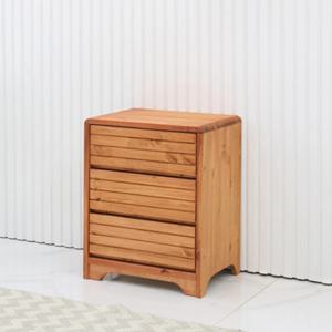 빈티지 클래식 원목 3단 서랍장 40cm / 안방 나무 TV 기숙사 수납장 사이드 예쁜