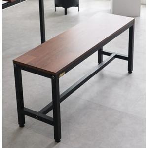 두꺼운 30T 스틸 2인용 화이트/멀바우 카페 식당 벤치의자 100cm/ 식탁 체어 평 형