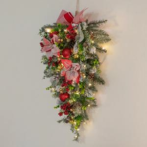LED 스노우베리벽걸이트리 75cm 크리스마스트리 벽장식