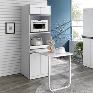 물결화이트 키큰 광파오븐렌지대 식탁 세트/ 주방 가구 미니 테이블 다이 수납장