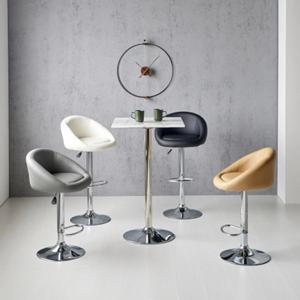 삼각가죽쿠션 원형발판 바체어 의자(5색/높이조절 61-84cm) BARCHAIR 고급 엔틱