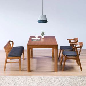 20년튼튼한 클래식컬 통원목 4인가족 식탁+벤치의자 SET(140cm) 이쁜 인테리어