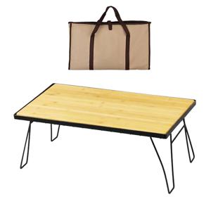 메쉬 조립 캠핑테이블 쿨러스텐드(TB-06)+원목상판+파우치