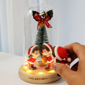 크리스마스 트리 장식 LED 빨간코 유리돔 트리 무드등 DIY 공방 수업 재료