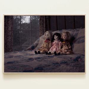 인형들 할로윈 파티 음산한 무서운 사진 포스터 액자