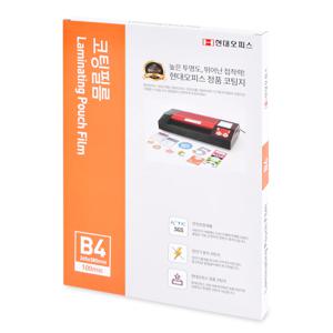 현대오피스 B4코팅지 100mic 1박스 100매입 KTC안전인증 정전기방지 코팅기소모품