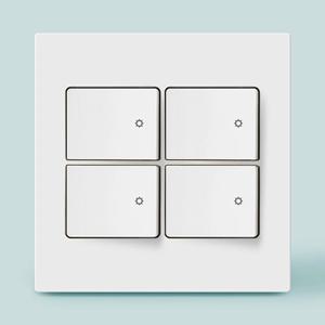 디노 무로고 (화이트)  전등 스위치 중4구