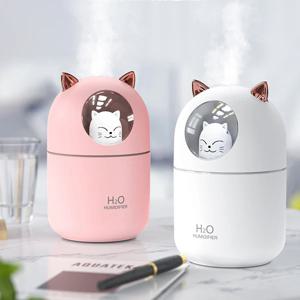 야옹이가습기 2중회로 (필터1+5추가증정) 냥냥이 스타 7색무드등 미니