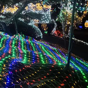크리스마스 네트 그물전구 LED 256P 롱그물 전구 투명선 3colors 조명 장식