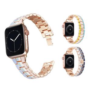 애플워치 레인보우 메탈 세라믹 스트랩 루프 시계줄 줄질 밴드
