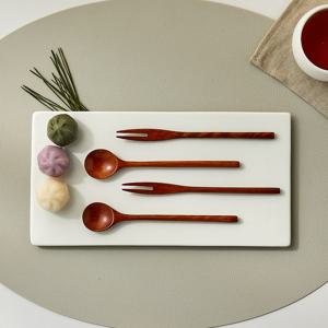 자연옻칠 티스푼 포크 4P세트 NEW