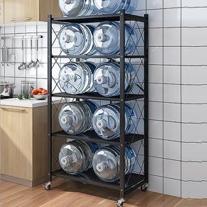 폴딩선반 철제 팬트리 다용도실 접이식 미니 랙 다용도 선반 3단 4단 5단