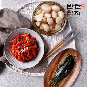 명이나물 1kg+알마늘 1kg+무말랭이 1kg