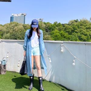 EVA 다회용 우비 초경량 방수 레인코트 7colors