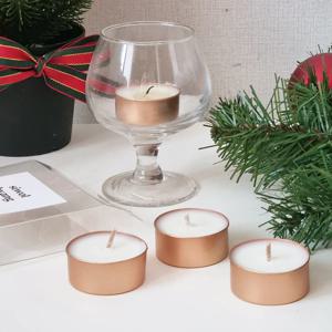 골드 실버 티라이트 캔들 4개 세트 소이 향초 크리스마스 연말 선물 답례품