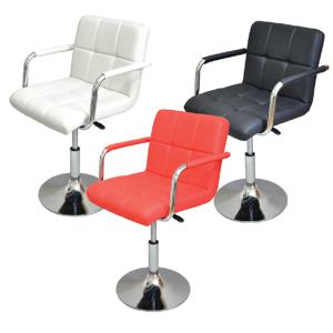 체스의자 팔걸이 원판형 높낮이조절 미용실 네일샵 매장 홈바의자