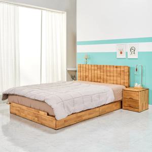 주시칸 슈퍼싱글 1350 평상형 루버 LED 침대 엘다 원목 프레임
