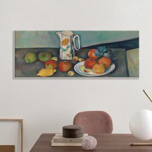 명화 와이드 캔버스 그림 인테리어 액자 / 88 폴세잔 - 사과 정물화 1 /