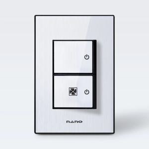 나노 아트2 전등 스위치 2구_환풍기 팬 화장실 (6color)