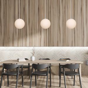 LED 스노우 1등 유리볼 펜던트 6가지사이즈 상가인테리어레일조명 카페 식탁 화장대 포인트