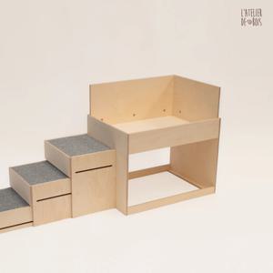 걍침대6 반려동물 원목 2층 침대 강아지집 펫베드