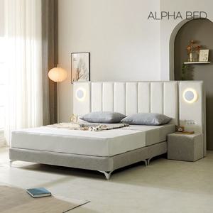 베네치아 LED 패브릭 평상형침대+매트선택 (SS/D/Q/K/LK)