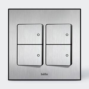 벨로 전등 스위치 중4구 (2color)