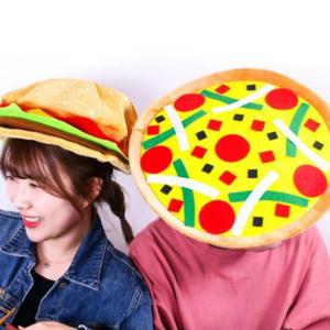 귀여운 피자 햄버거 핵인싸 모자 햄버거모자 피자모자 코스프레 코스튬 행사 이벤트 음식모자