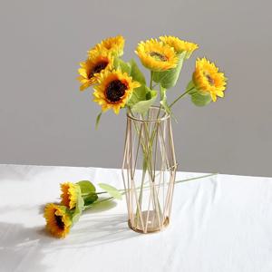 해바라기 생화같은 고급 성묘 조화 산소 미니 꽃 다발 수목장 장식
