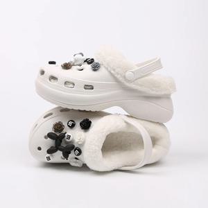 통굽 키높이 사무실 푹신한 털슬리퍼 여성 발편한 방한 슬리퍼 6cm 3color