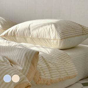 먼지없는 알러지케어 스트라이프 고밀도 60수 체온조절 블럭 베개커버 2colors