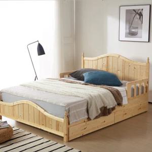 슈퍼싱글 소나무 원목 침대 프레임 매트리스 SS