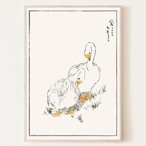 오리 귀여운 그림 예쁜 동양화 소품 장식 액자