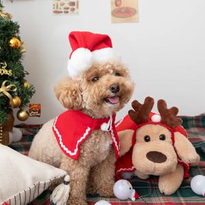 고양이 강아지 크리스마스 모자 산타 루돌프 바라클라바