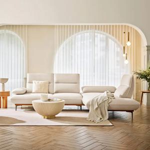 [오늘의집 단독]퍼스트 4인 오픈코너형 스윙기능 크라비츠 패브릭 소파