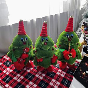 크리스마스 춤추는 트리인형 3종 멜로디 불빛 댄싱인형