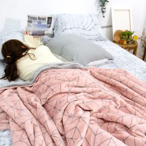 극세사담요 /부드럽고 도톰한 두꺼운 밍크 블랭킷/차박 거실 쇼파 캠핑이불 (2colors)