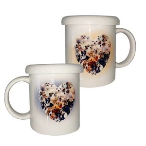 Heart puppy mug (orange&navy)