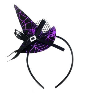 할로윈고깔마녀모자머리띠(퍼플) 파티용품 의상소품