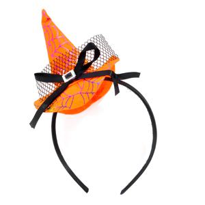 할로윈고깔마녀모자머리띠(오렌지) 파티용품 의상소품
