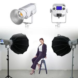 사진 촬영 영상 방송 촬영용 led 지속광 조명 썬빔300W화이트 원터치소프트 스탠드세트