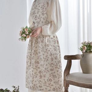 꽃무늬 원피스 롱 앞치마